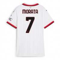 AC Milan Alvaro Morata #7 Udebanetrøje Dame 2024-25 Kortærmet